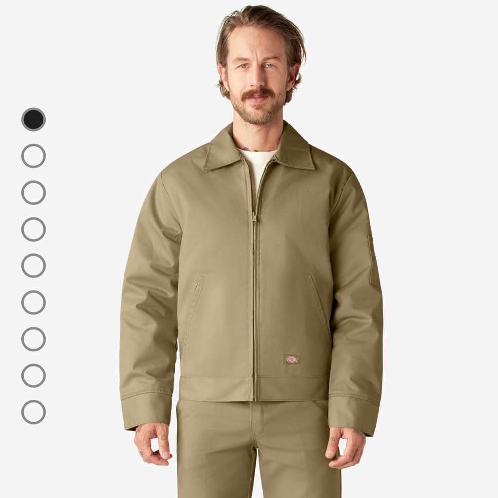 Dickies Insulated Eisenhower Jacket, Khaki, Size L, NWOT